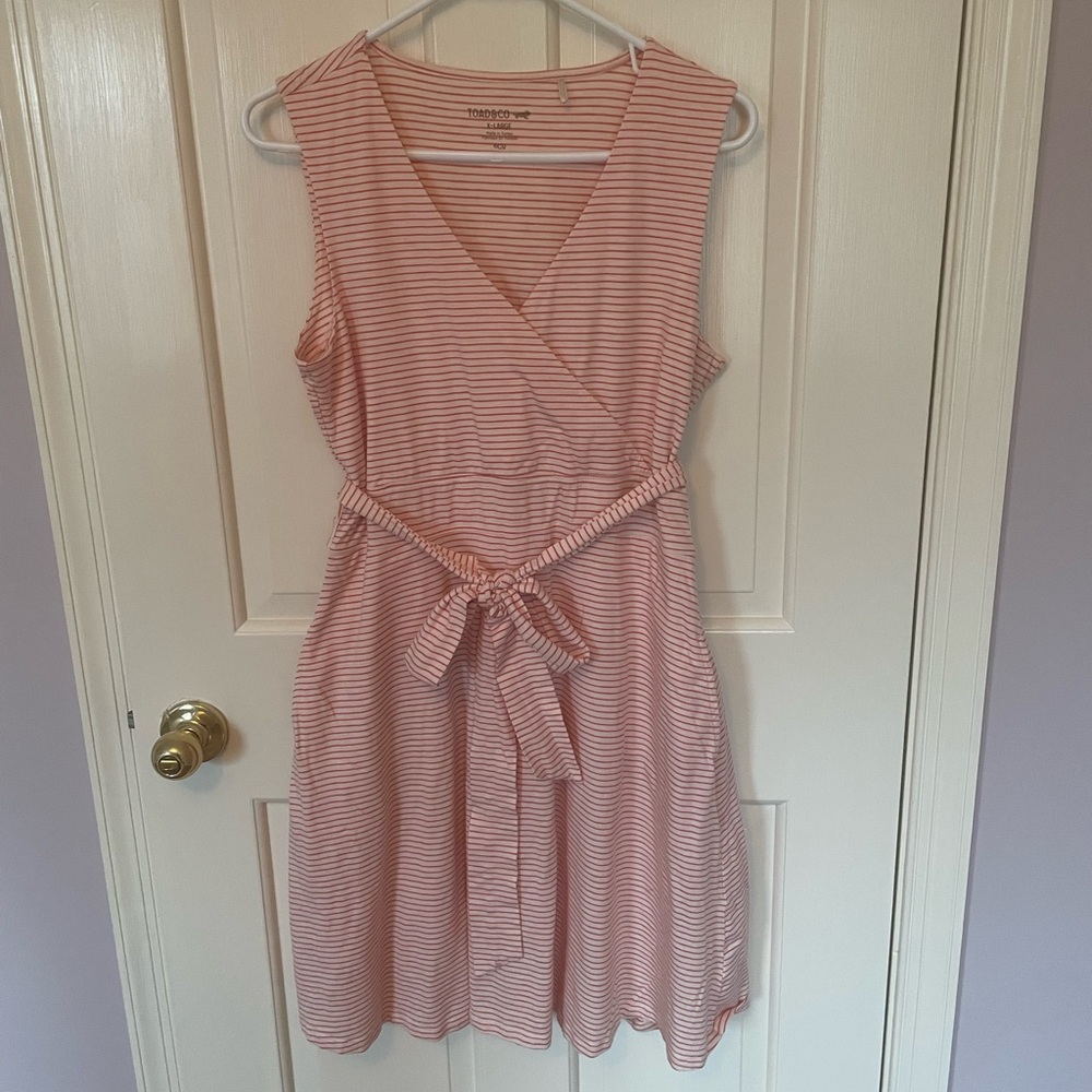 Toad & Co striped cotton dress